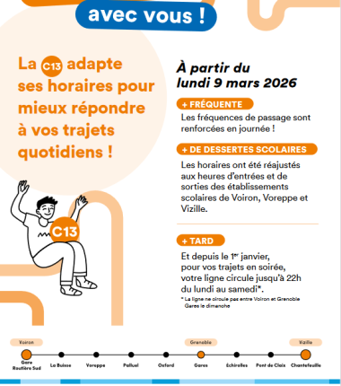 M Réso : la C13 adapte ses horaires !