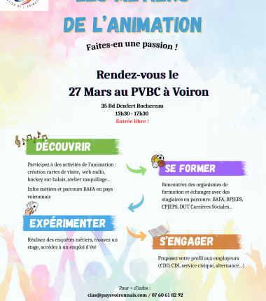 27 mars : Les Métiers de l’Animation