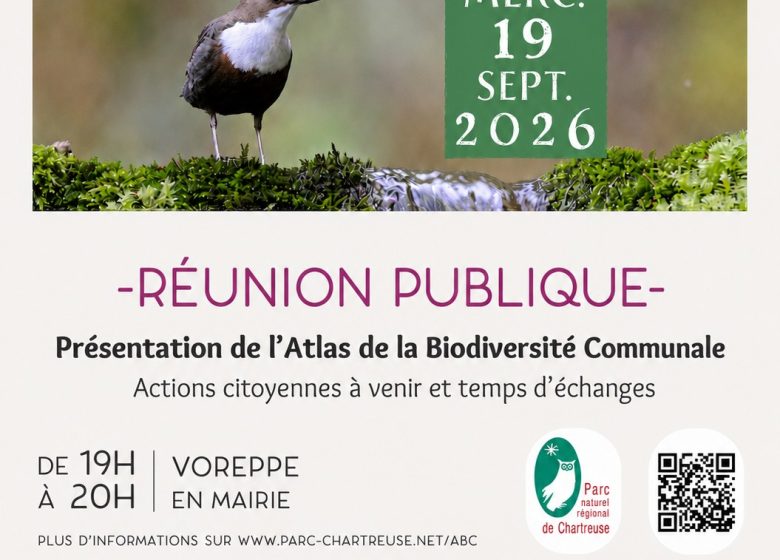 Réunion publique de présentation de l&rsquo;Atlas de Biodiversité Communale de Voreppe